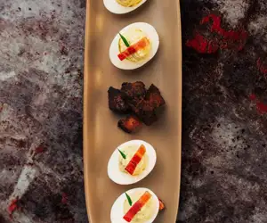 Breakfast Deviled Eggs